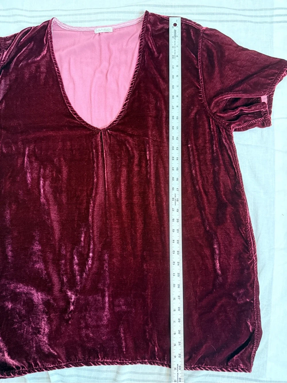 Free People x CP Shades Velvet She’s Got It Shirt Dress Large Burgundy